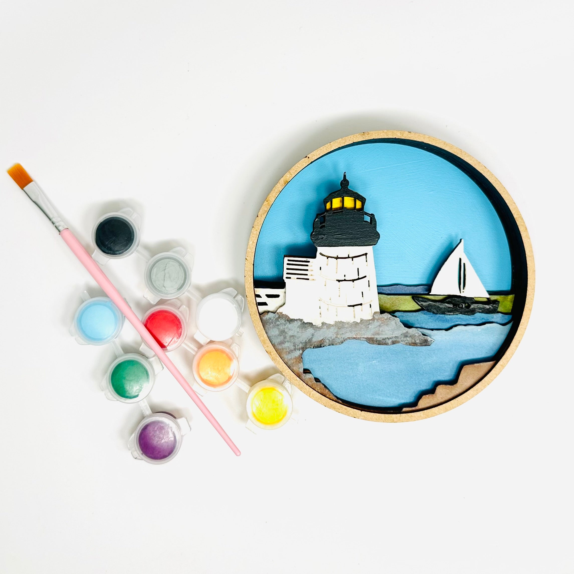 Brant Point Lighthouse Shadow Box Craft Kit