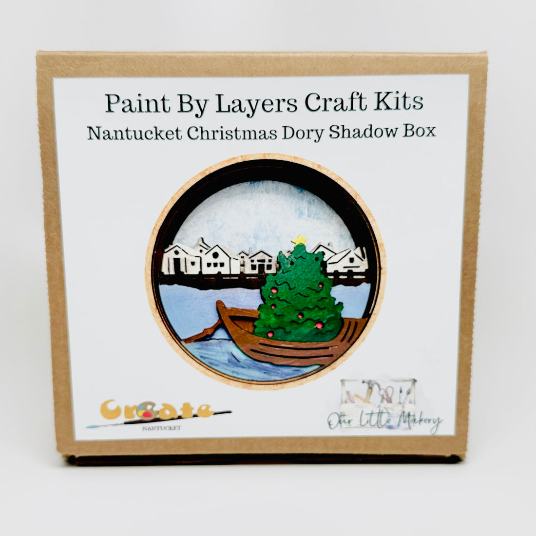 Nantucket Christmas Dory Shadow Box