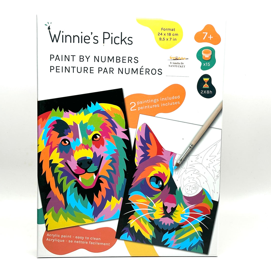 Paint By Number Kit, Cat &amp; Dog
