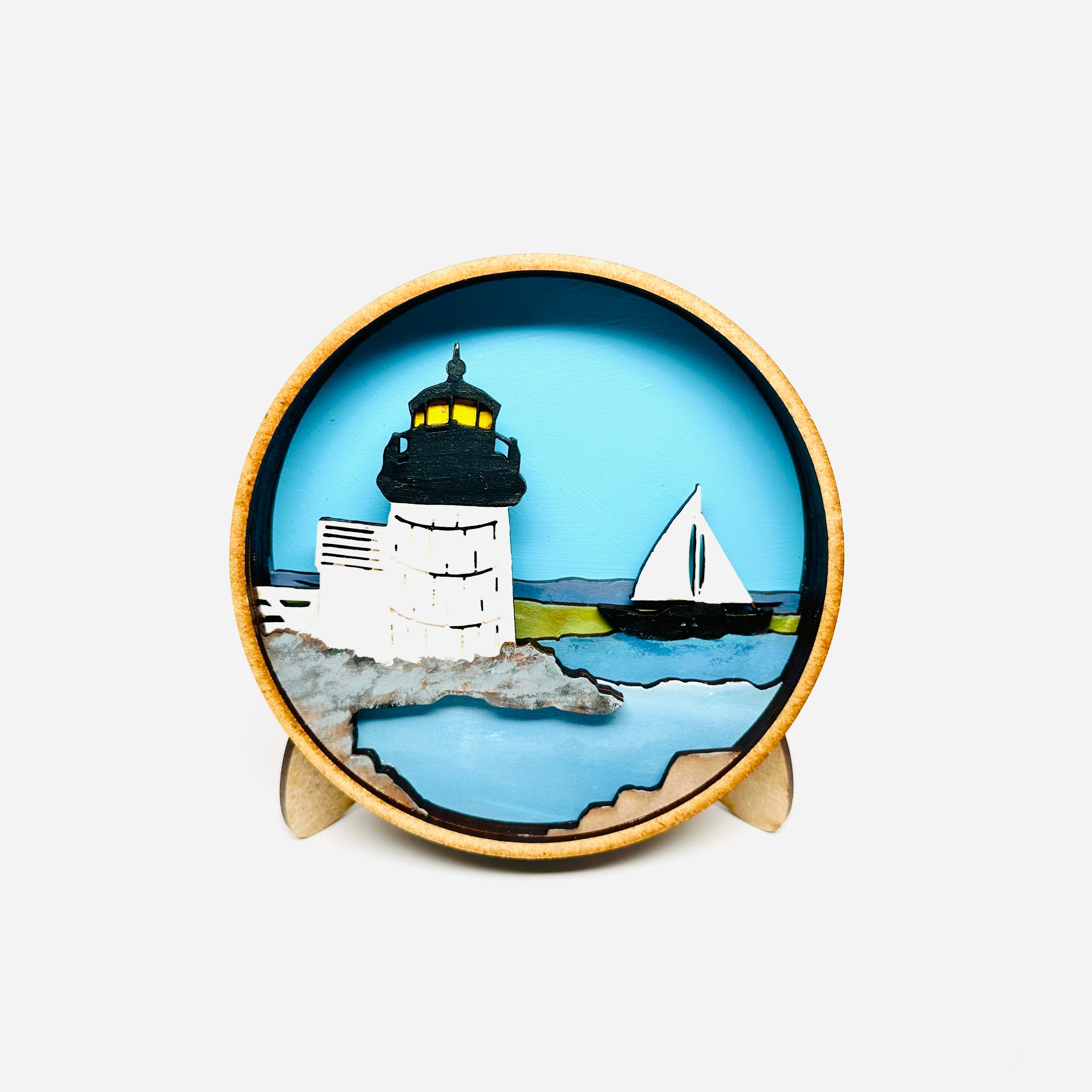 Brant Point Lighthouse Shadow Box Craft Kit