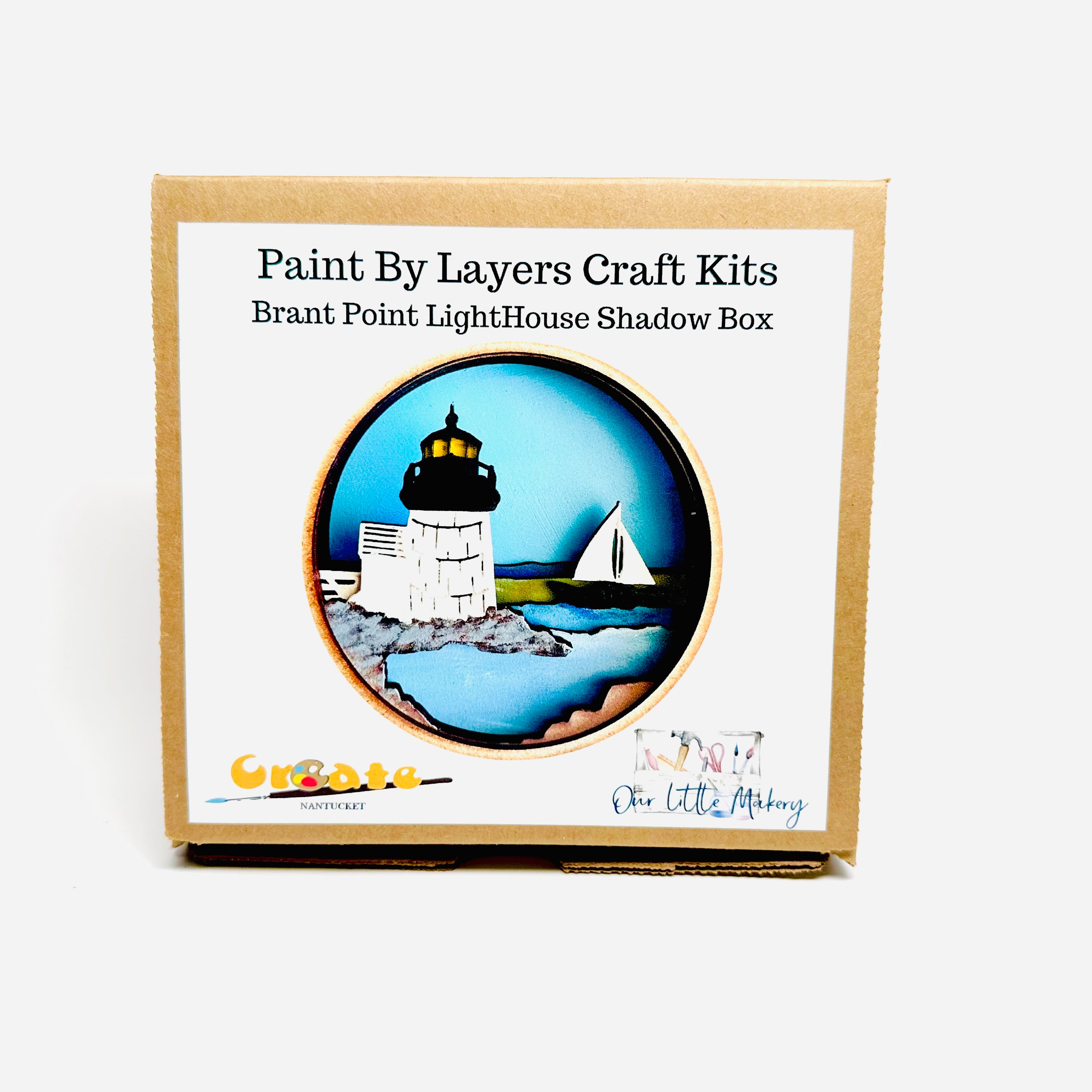 Brant Point Lighthouse Shadow Box Craft Kit