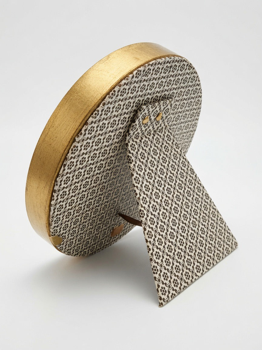 Gold Leaf Round Frame