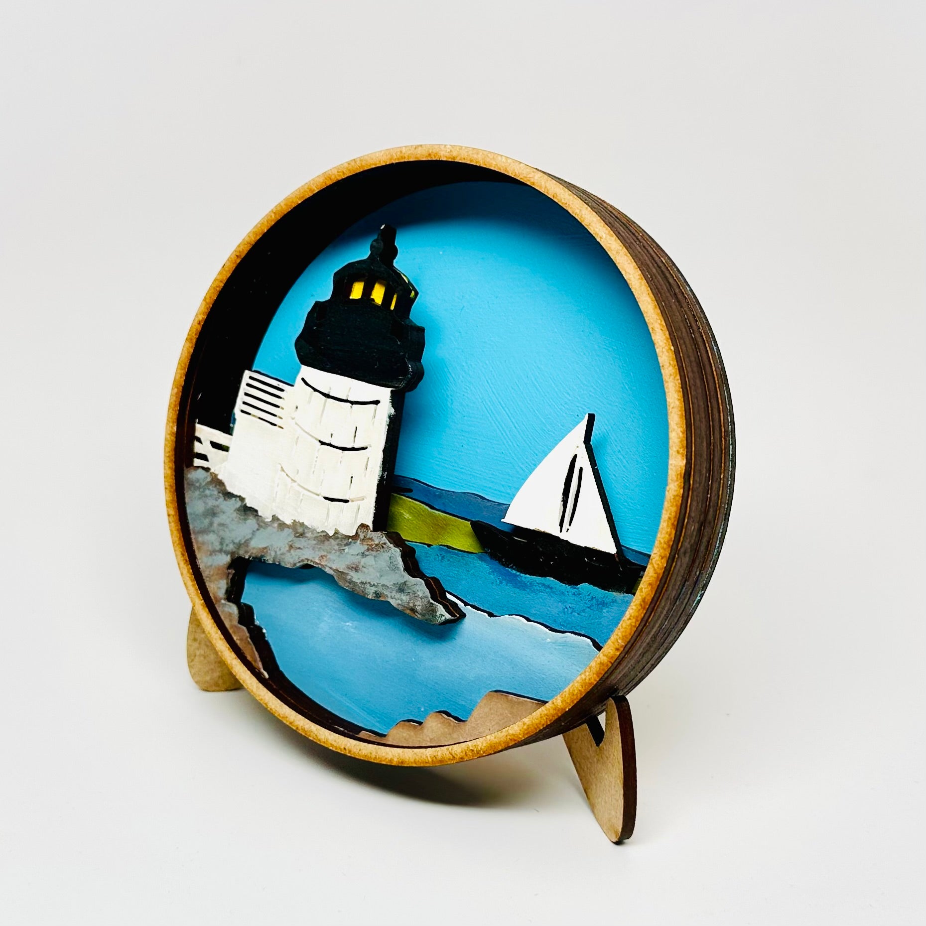 Brant Point Lighthouse Shadow Box Craft Kit