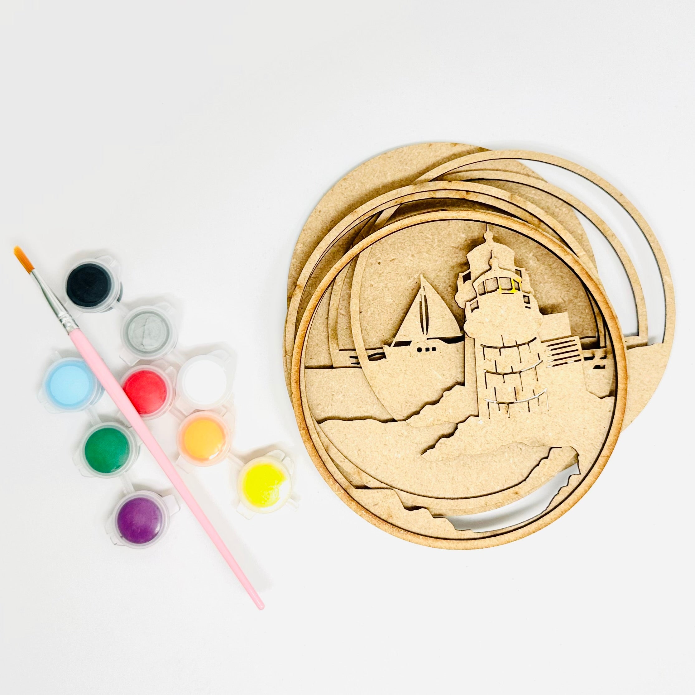 Brant Point Lighthouse Shadow Box Craft Kit