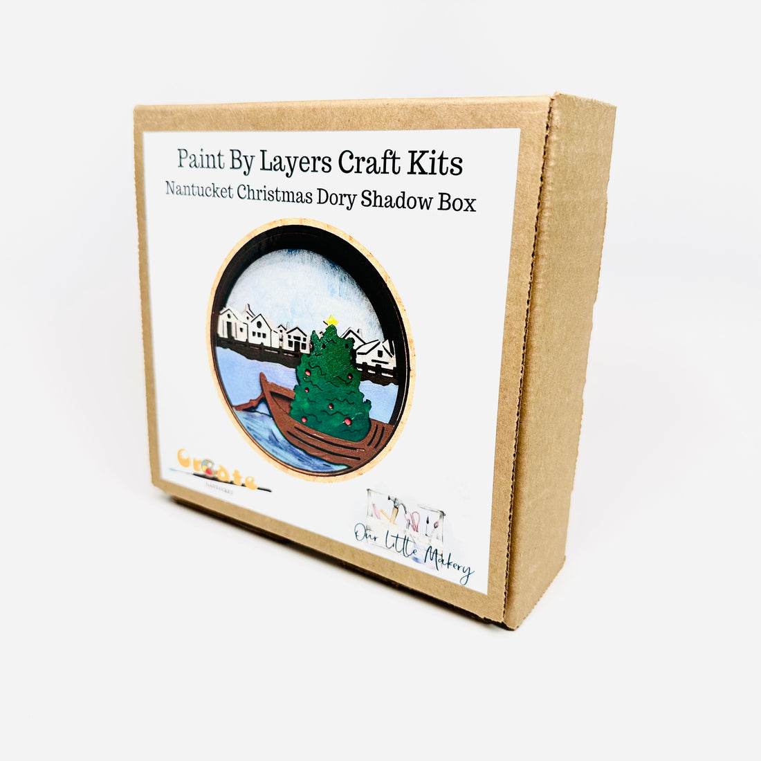 Nantucket Christmas Dory Shadow Box