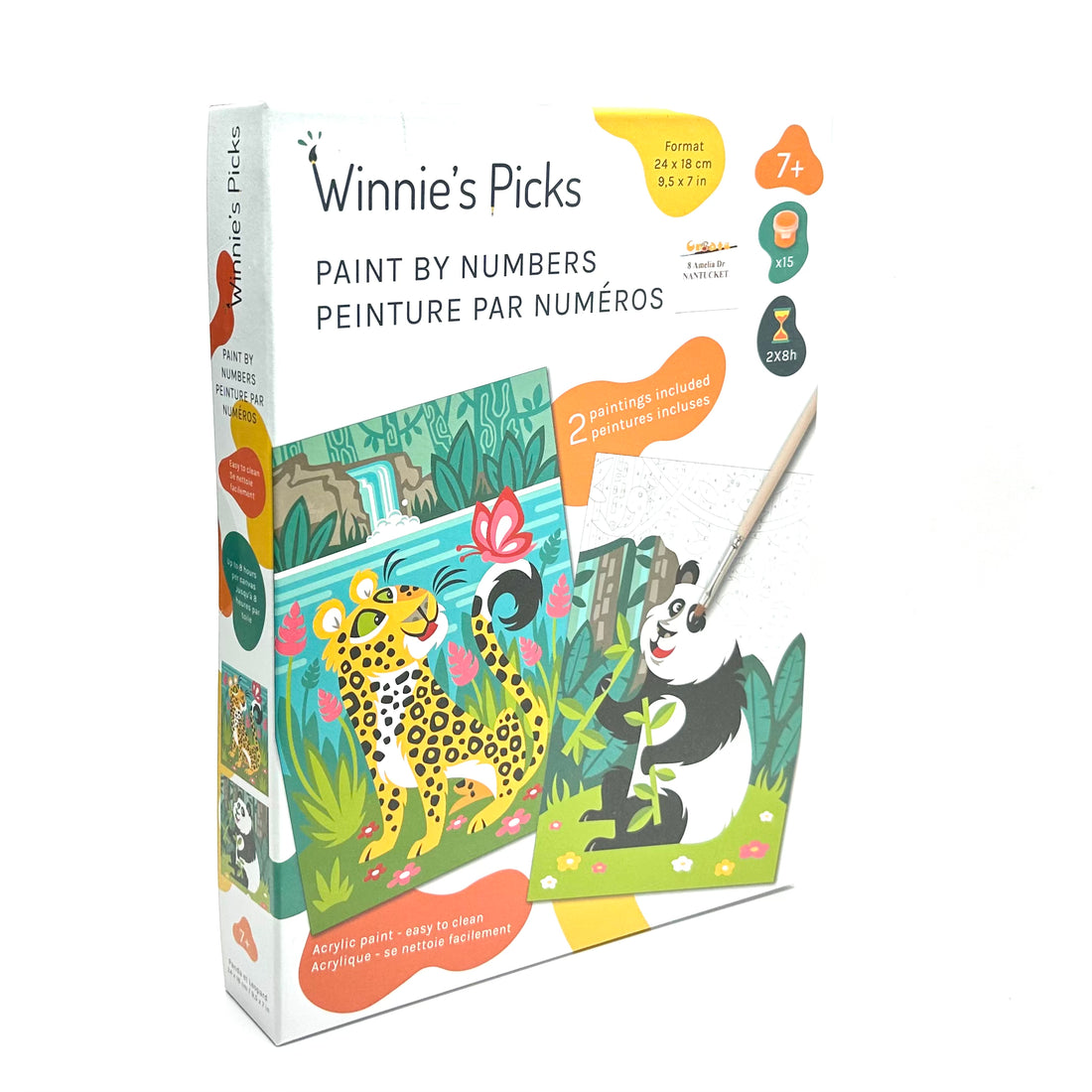 Paint By Number Kit, Panda & Leopard