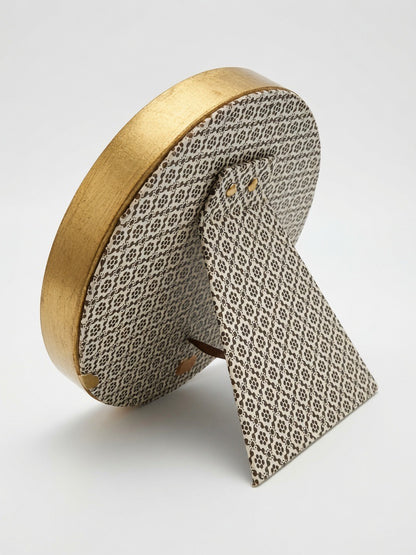 Gold Leaf Round Frame