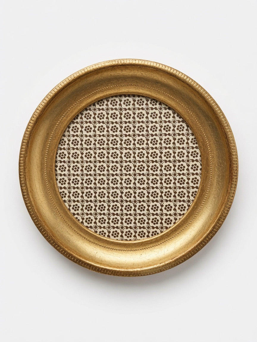 Gold Leaf Round Frame
